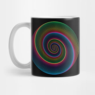 Gradient line art of circle rainbow Mug